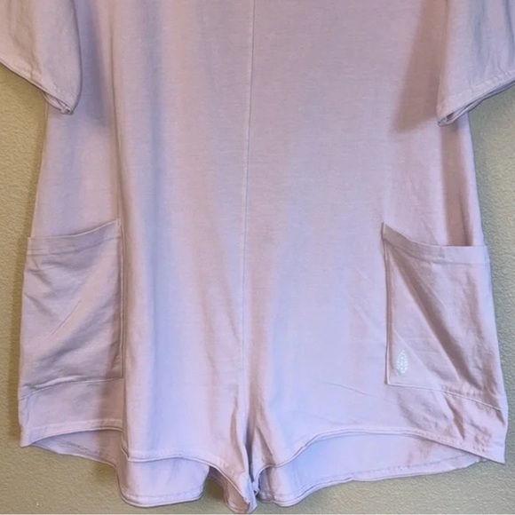 Free People Movement Hot Shot Tee Romper Lilac Sz Various - Picture 7 of 10